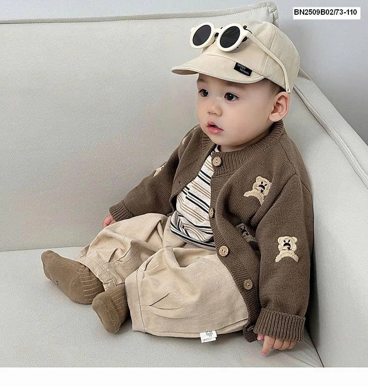 ÁO KHOÁC LEN GẤU BÉ TRAI