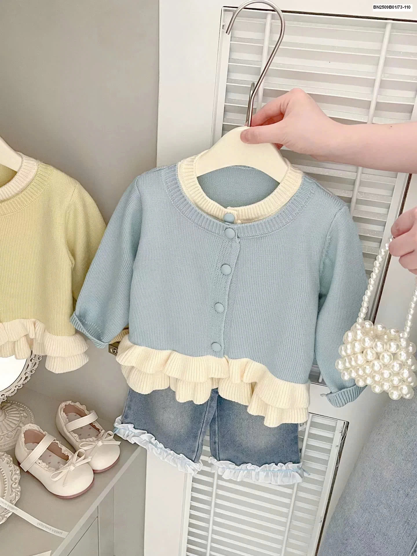 ÁO KHOÁC LEN GIẢ 2 LƠP SZ NHÍ