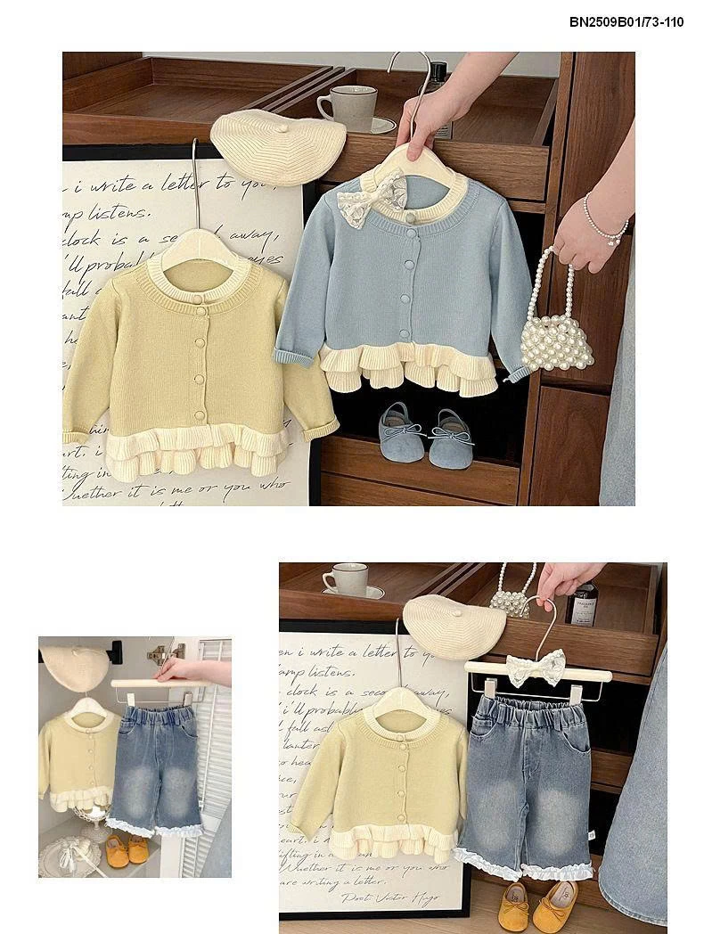 ÁO KHOÁC LEN GIẢ 2 LƠP SZ NHÍ