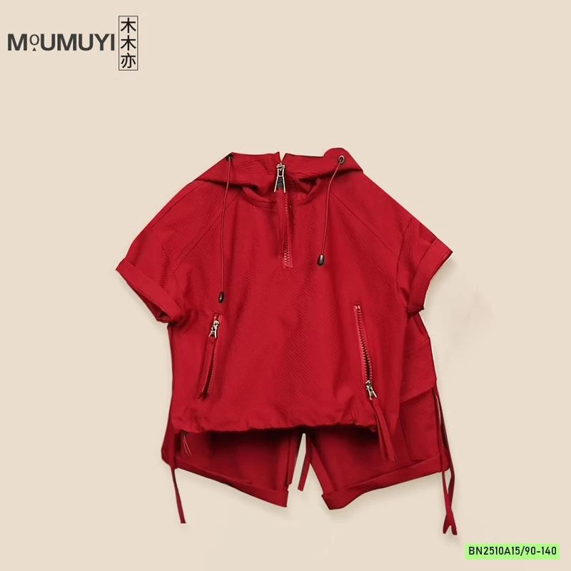 SÉT GIÓ ĐỎ LIỀN MŨ NGẮN TAY