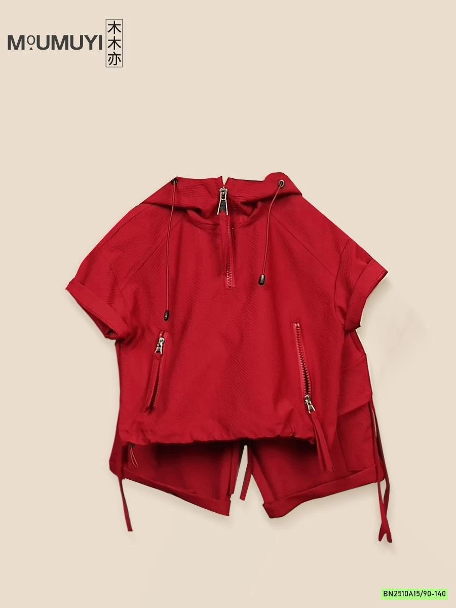 SÉT GIÓ ĐỎ LIỀN MŨ NGẮN TAY