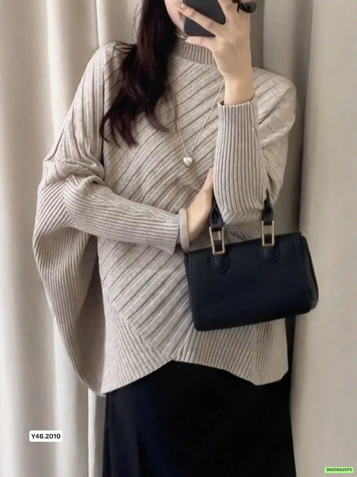 ÁO LEN CỔ LỌ TAY CÁNH DƠI ANNA