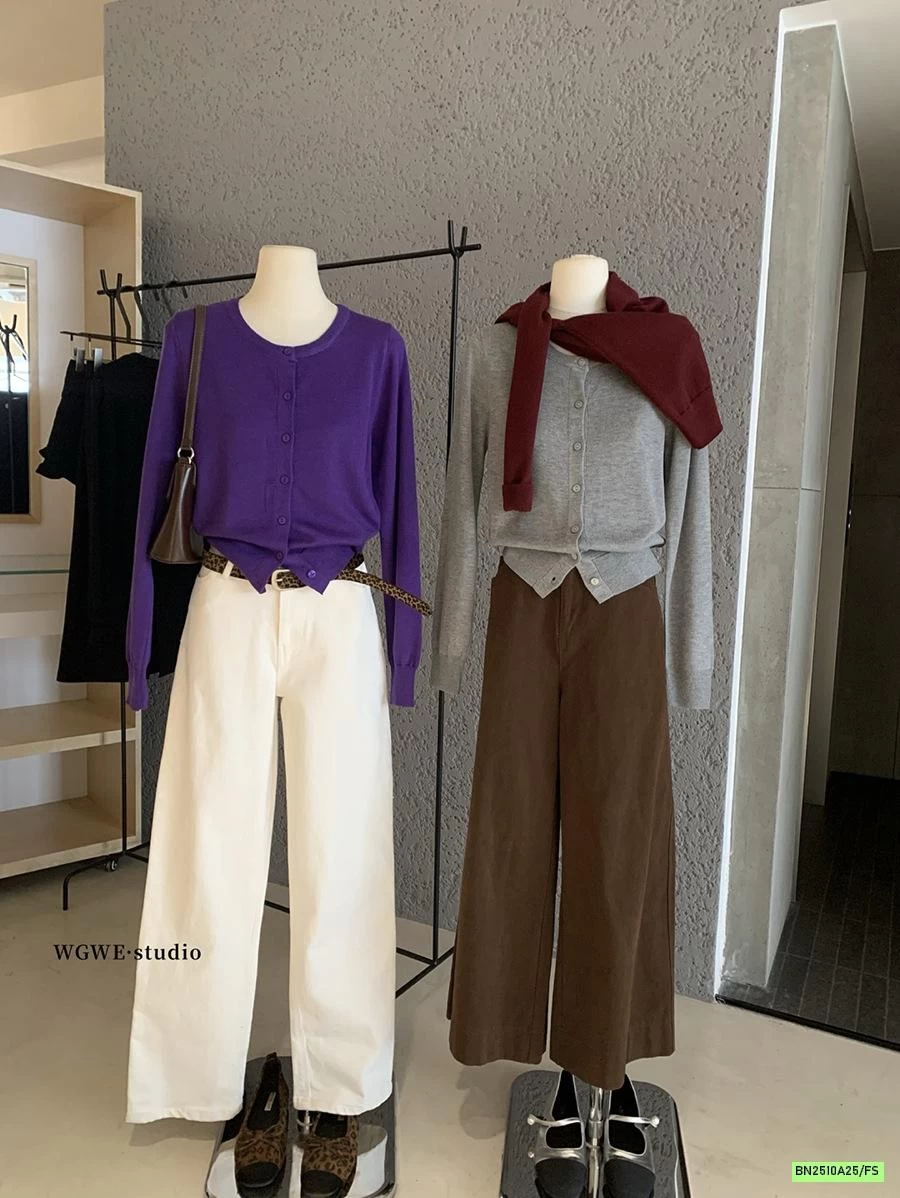 CARDIGAN TRƠN MÀU WGWE7424