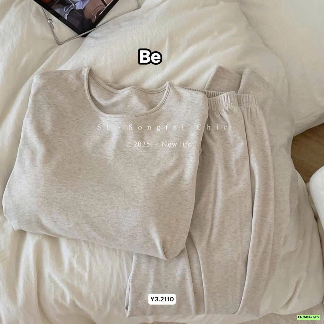 BỘ NỈ MẶC NHÀ TRƠN MÀU KÈM BRA