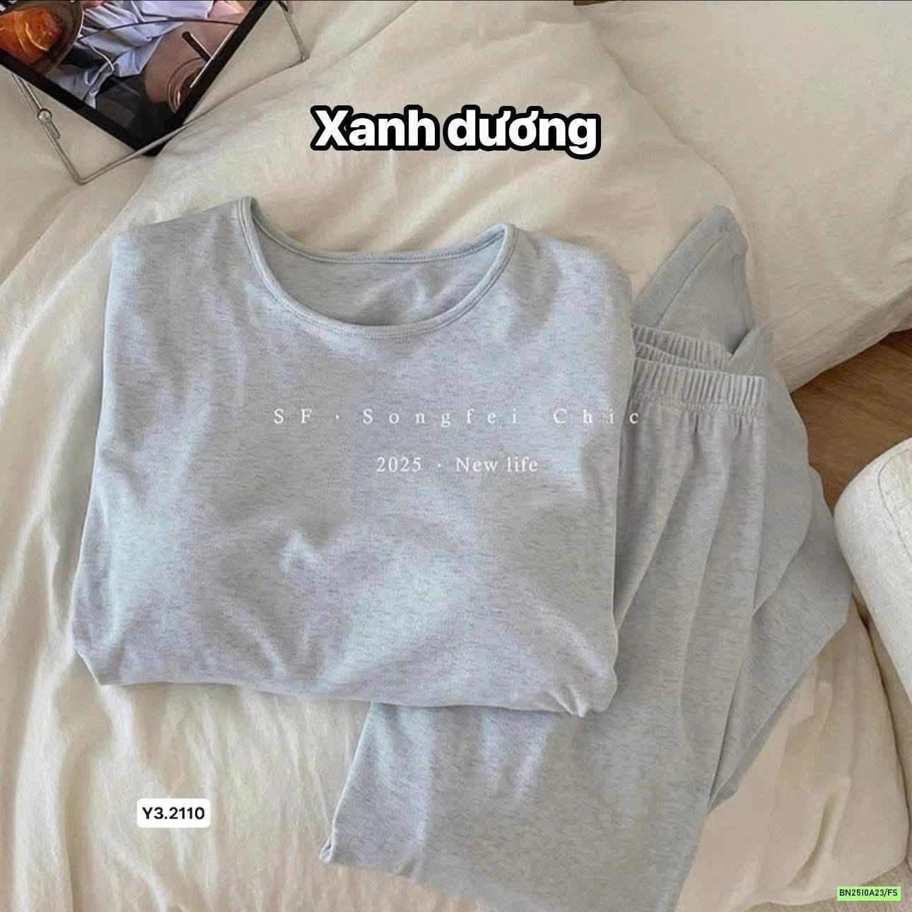 BỘ NỈ MẶC NHÀ TRƠN MÀU KÈM BRA