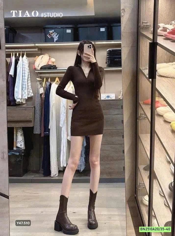 BOOT DA CỔ CAO GÓT VUÔNG