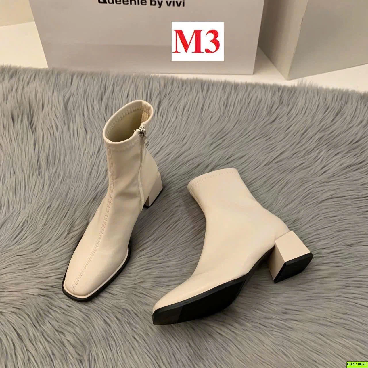 BOOT DA PU MŨI VUÔNG