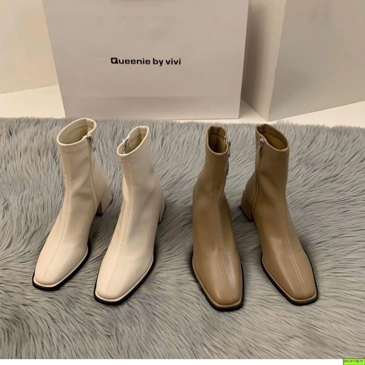 BOOT DA PU MŨI VUÔNG