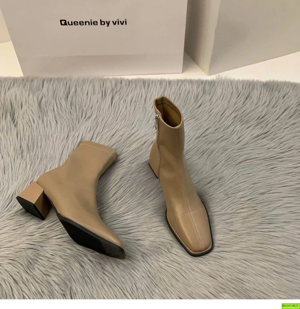 BOOT DA PU MŨI VUÔNG
