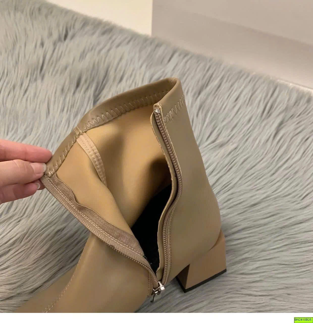 BOOT DA PU MŨI VUÔNG