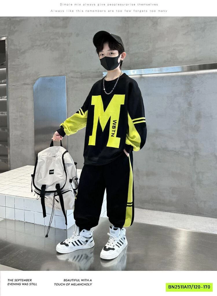 BỘ NỈ CHỮ M BÉ TRAI SZ ĐẠI