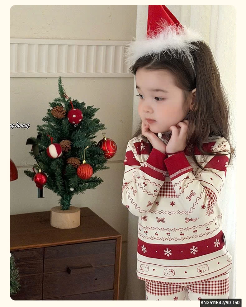 BỘ COTTON MẶC NHÀ TONE ĐỎ