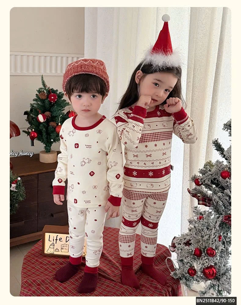 BỘ COTTON MẶC NHÀ TONE ĐỎ