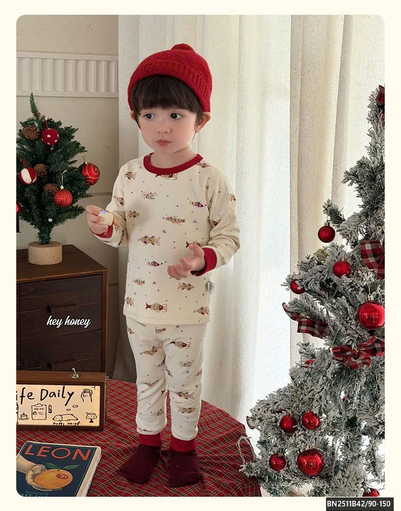 BỘ COTTON MẶC NHÀ TONE ĐỎ