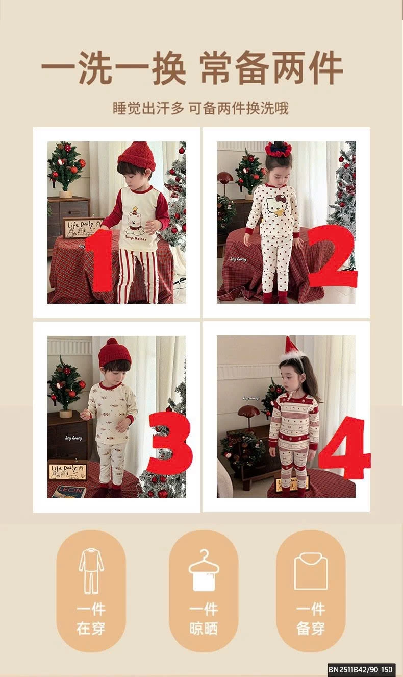 BỘ COTTON MẶC NHÀ TONE ĐỎ