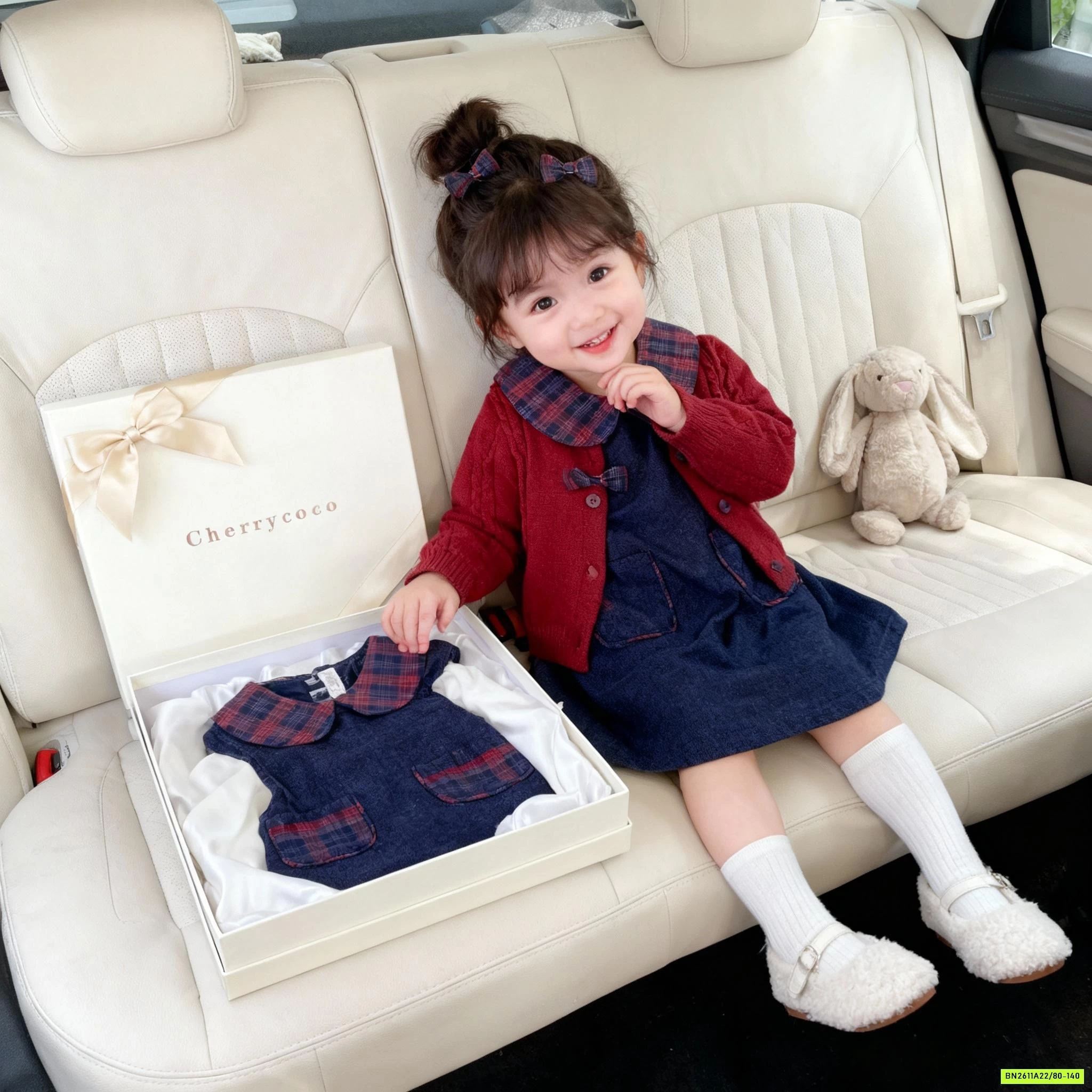 SÉT CARDIGAN ĐẦM JEANS CHERRYCOCO