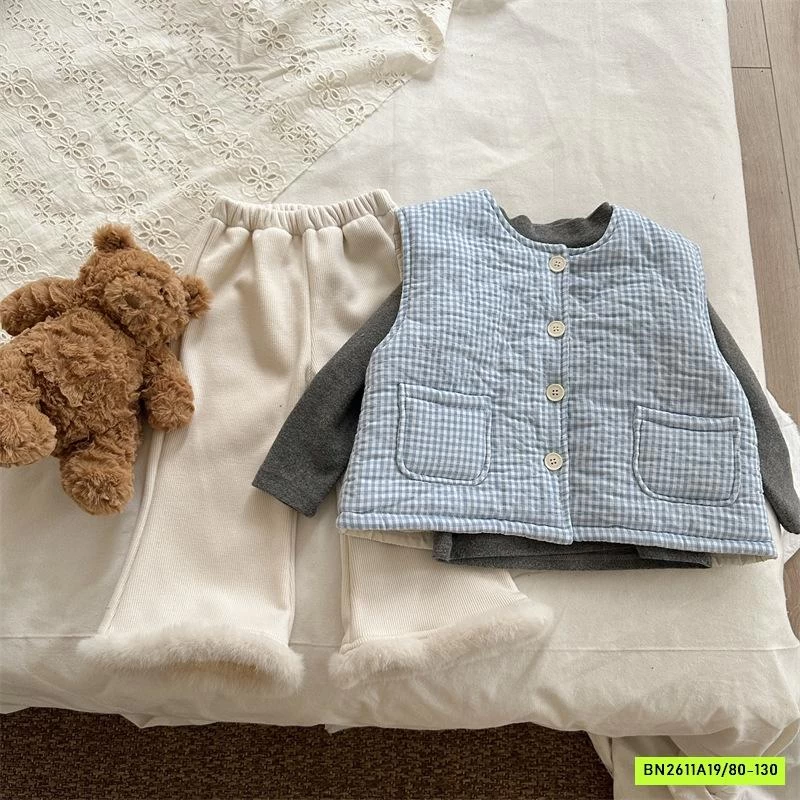 KHOÁC GILE CARO TRẦN BÔNG XANH