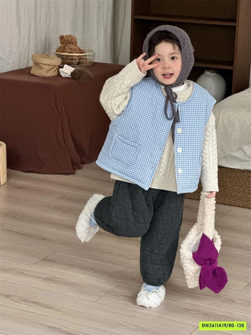 KHOÁC GILE CARO TRẦN BÔNG XANH