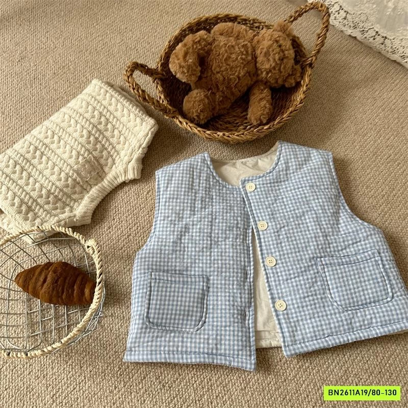 KHOÁC GILE CARO TRẦN BÔNG XANH