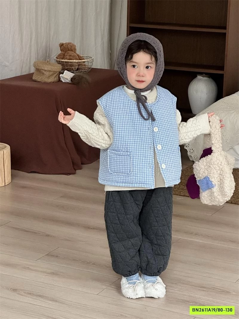 KHOÁC GILE CARO TRẦN BÔNG XANH