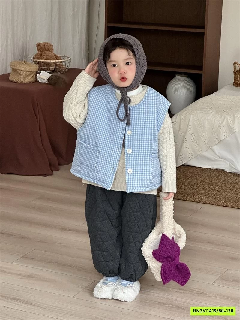 KHOÁC GILE CARO TRẦN BÔNG XANH