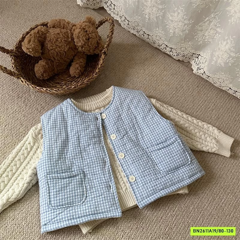 KHOÁC GILE CARO TRẦN BÔNG XANH