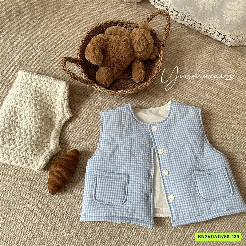 KHOÁC GILE CARO TRẦN BÔNG XANH