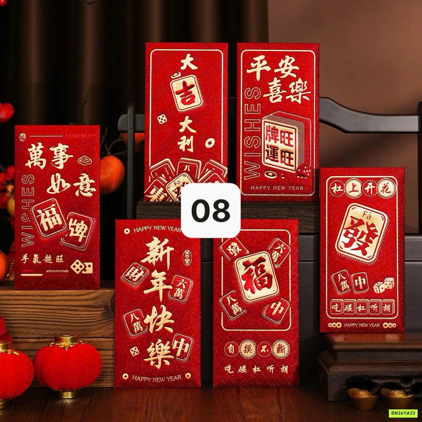 COMBO 12 BAO LÌ XÌ NGỌ CAO CẤP