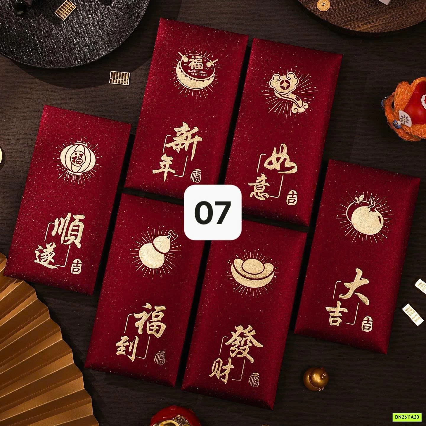 COMBO 12 BAO LÌ XÌ NGỌ CAO CẤP