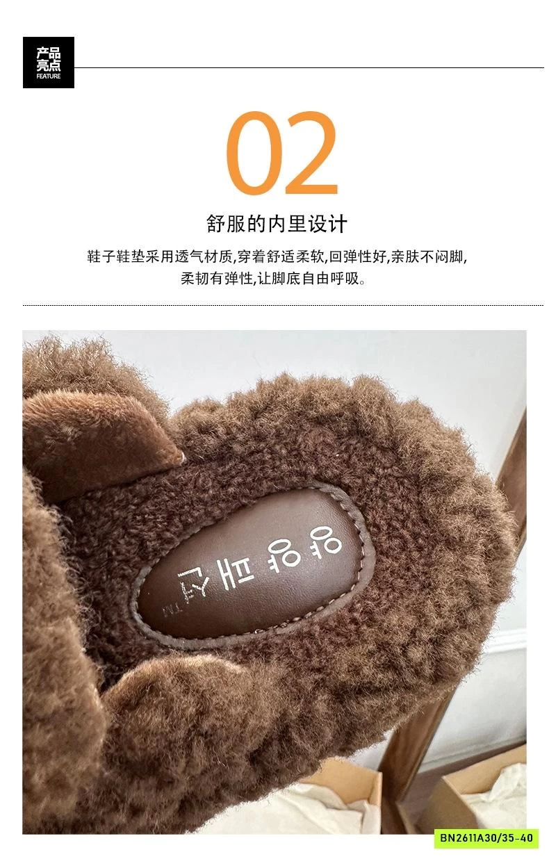 DÉP LÔNG CỪU GẮN CHARM