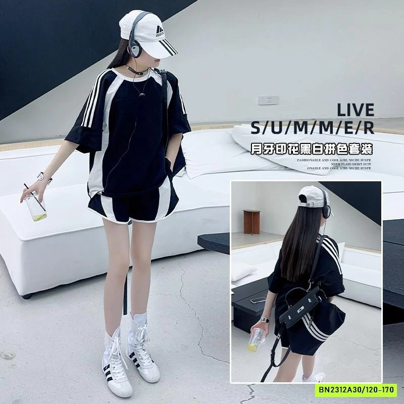 SÉT THỂ THAO SỌC TAY MÙA HÈ BÉ GÁI