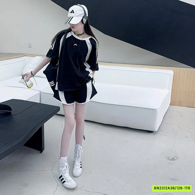 SÉT THỂ THAO SỌC TAY MÙA HÈ BÉ GÁI