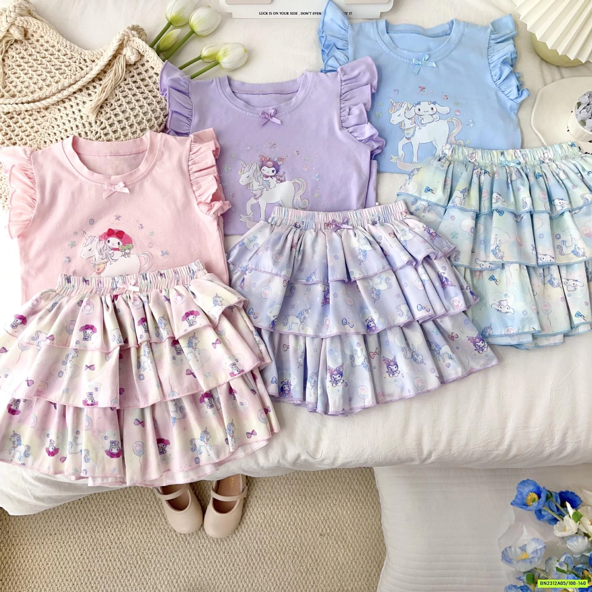 SÉT ÁO CÁNH TIÊN MIX CV XẾP TẦNG