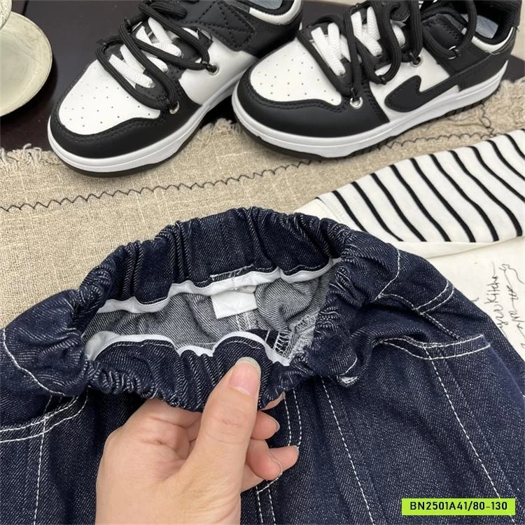 BAGGY DENIM VIỀN GẤU CARO