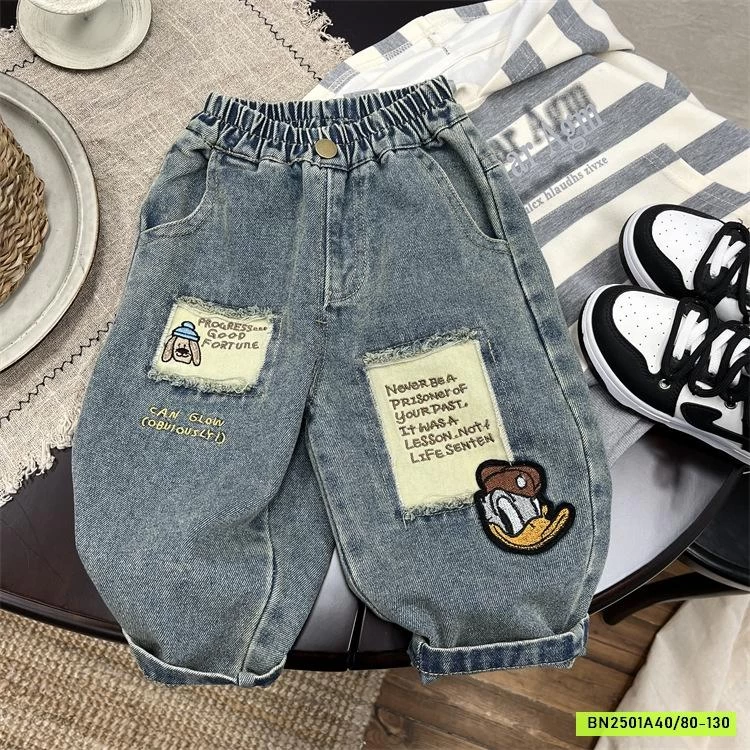 JEANS BAGGY THÊU VỊT DONAL