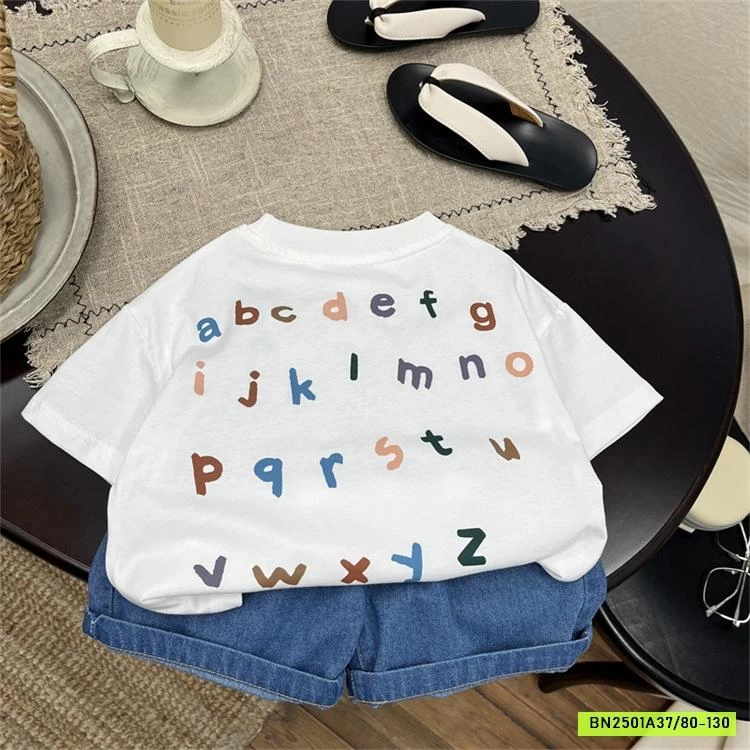 ÁO THUN CHỮ CÁI NGẮN TAY