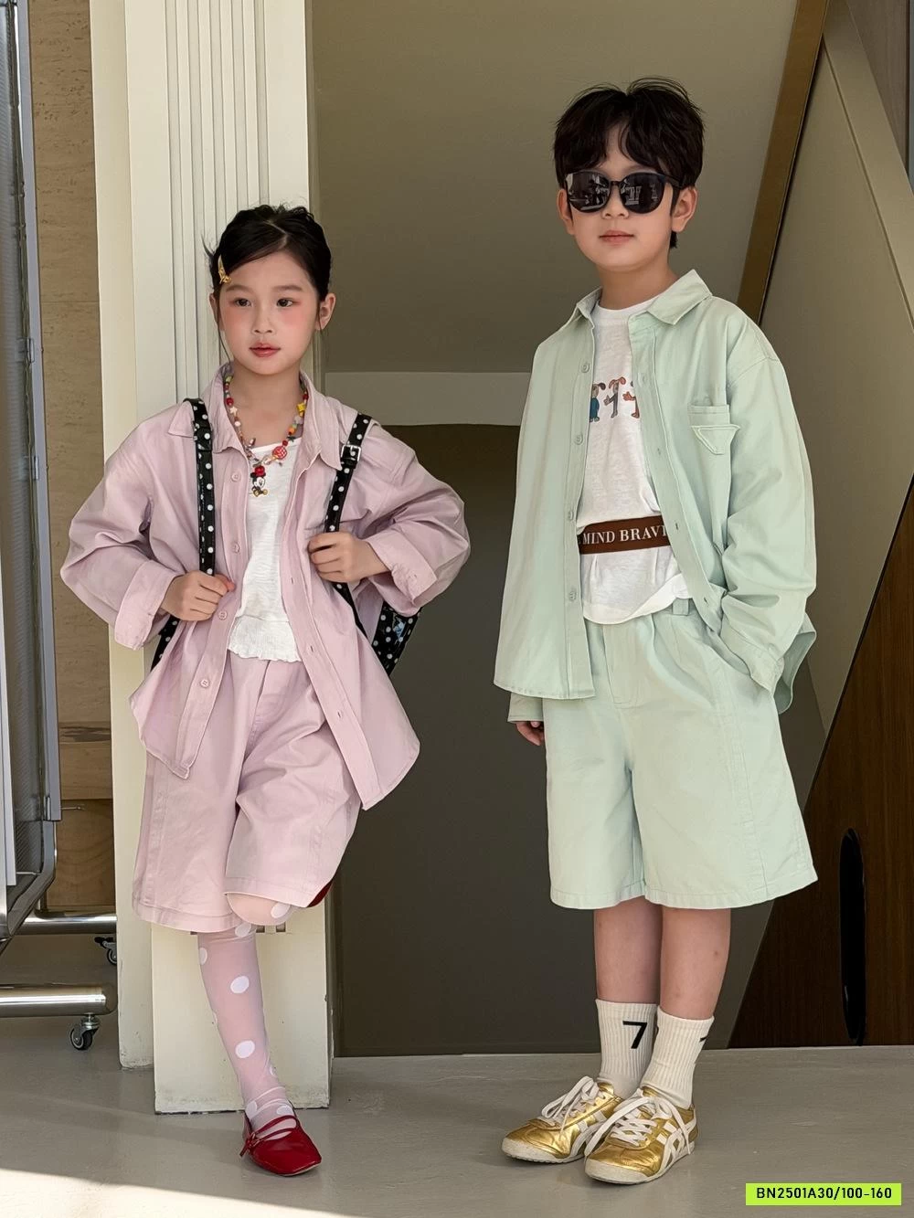 SET SƠ MI QUẦN SHORT KUMAIKIDS