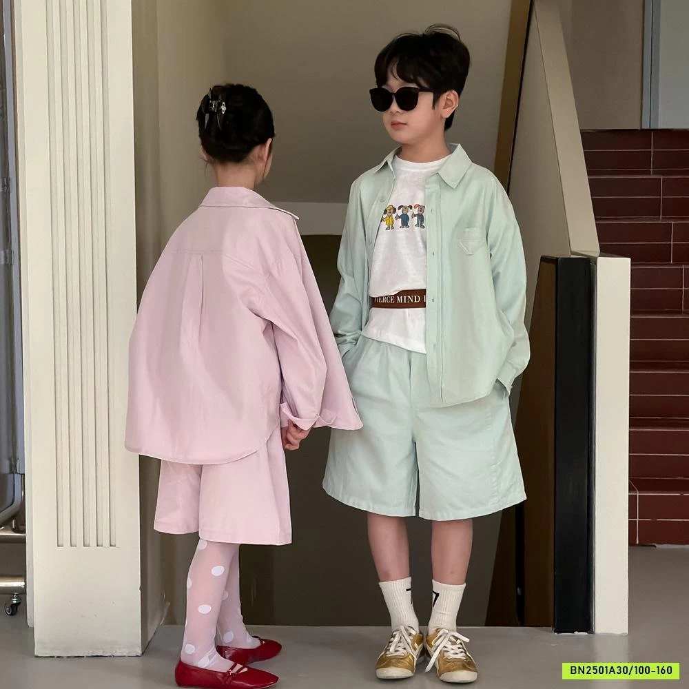 SET SƠ MI QUẦN SHORT KUMAIKIDS