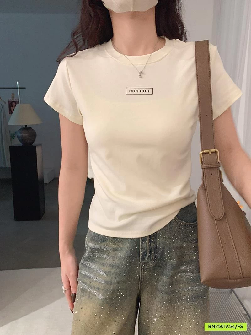 THUN BOZIP CỔ TRÒN MIUMIU