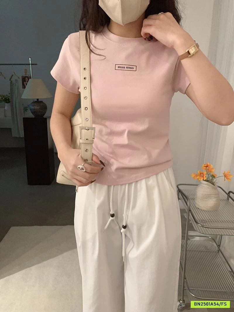 THUN BOZIP CỔ TRÒN MIUMIU