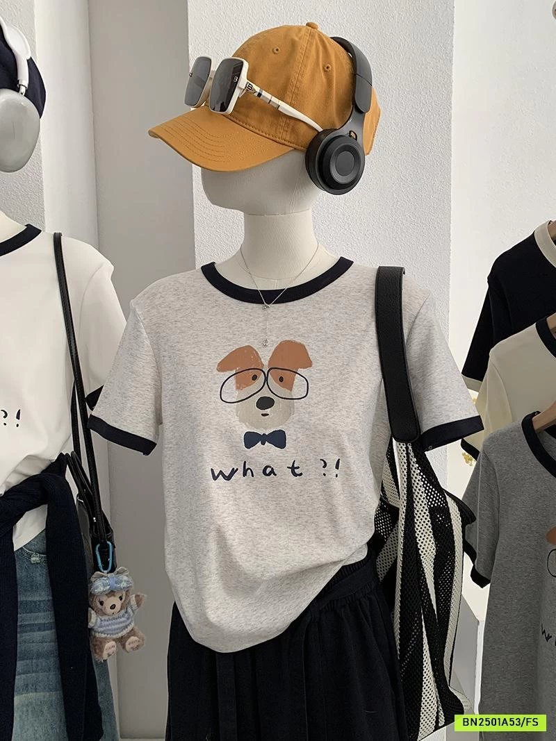 ÁO THUN CÚN CỔ TRÒN