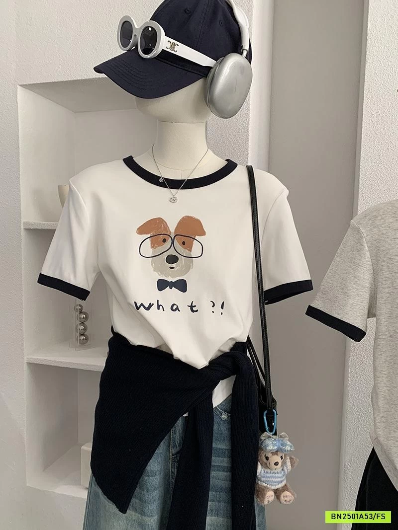 ÁO THUN CÚN CỔ TRÒN