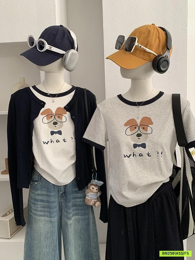 ÁO THUN CÚN CỔ TRÒN