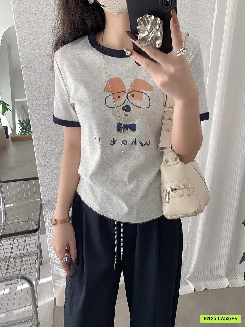 ÁO THUN CÚN CỔ TRÒN