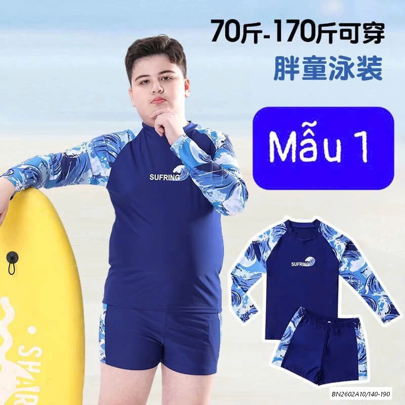 BỘ BƠI CHO BÉ TRAI SIZE ĐẠI