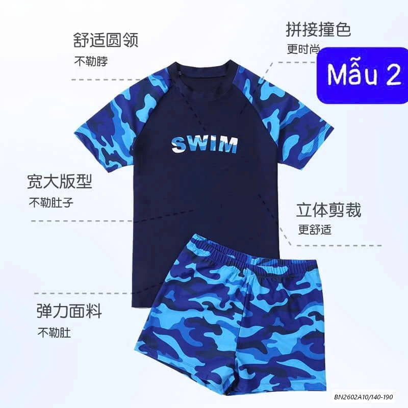 BỘ BƠI CHO BÉ TRAI SIZE ĐẠI