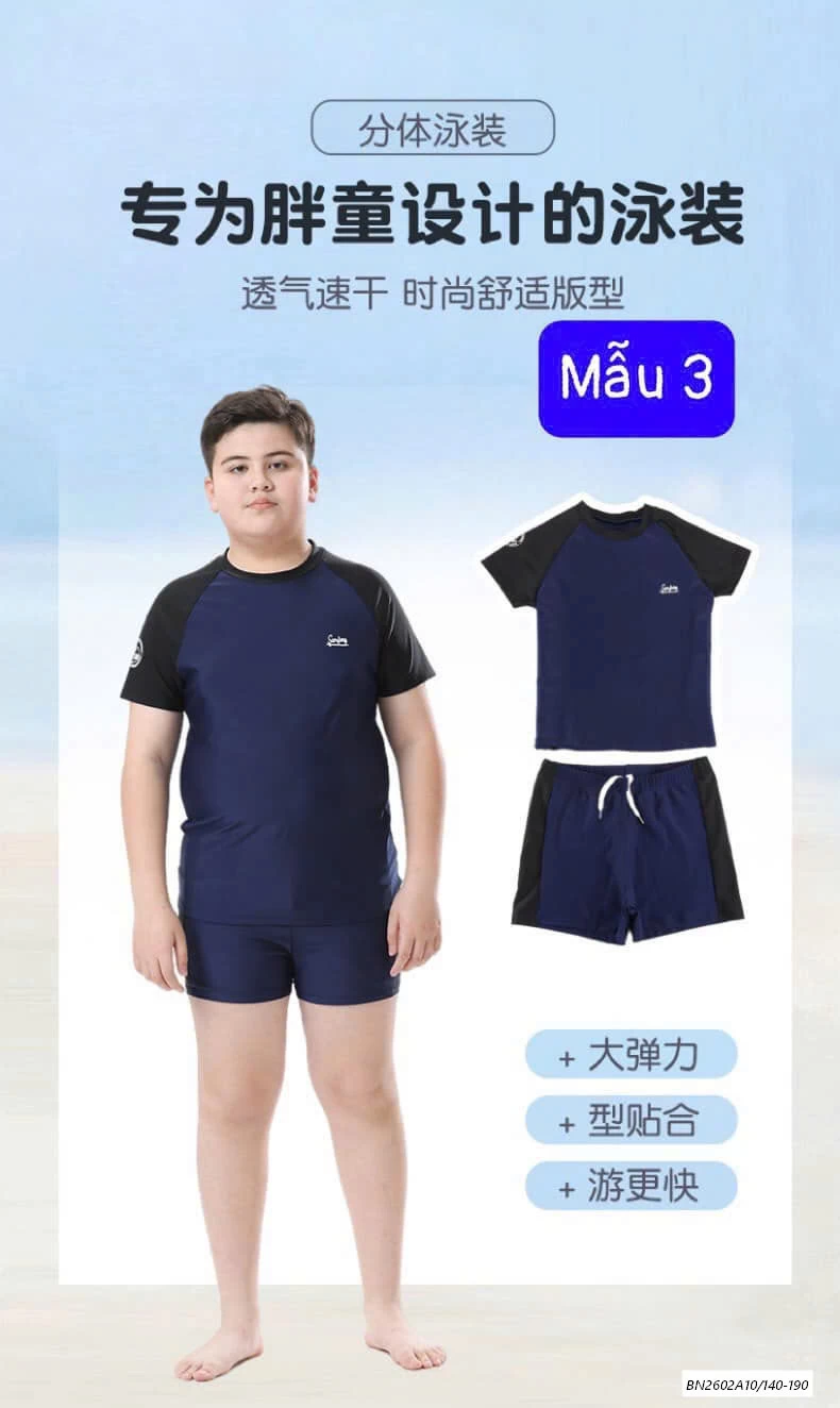 BỘ BƠI CHO BÉ TRAI SIZE ĐẠI