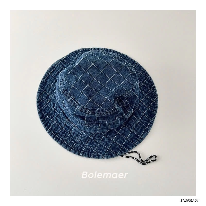MŨ BÈO JEANS CÓ QUAI