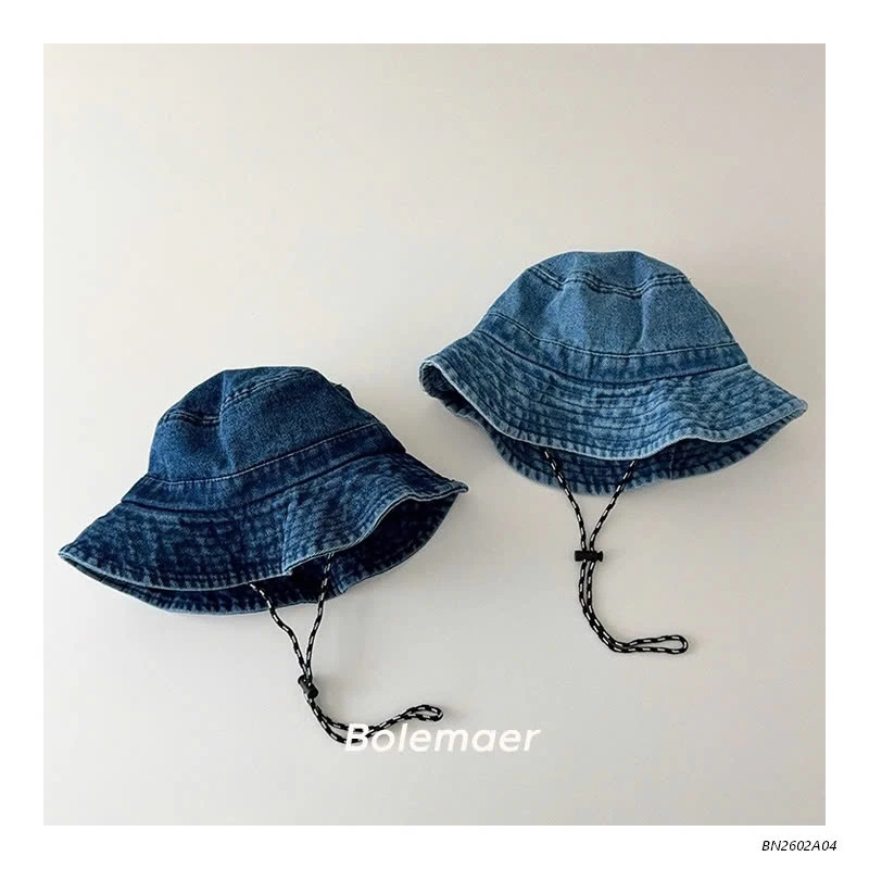 MŨ BÈO JEANS CÓ QUAI