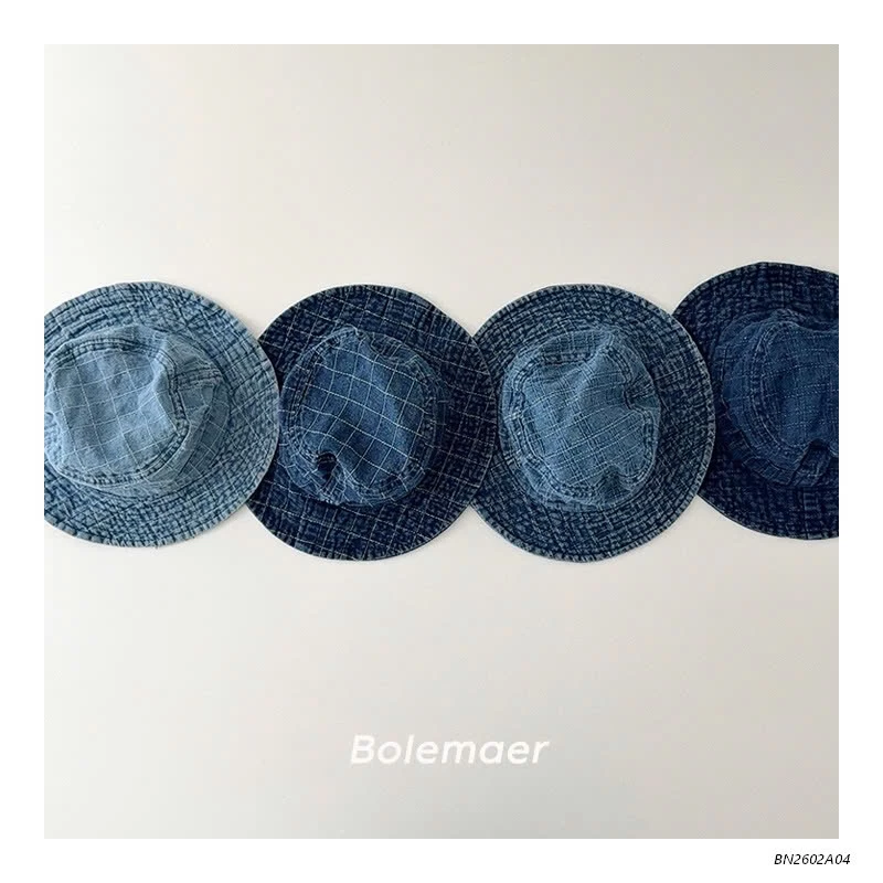 MŨ BÈO JEANS CÓ QUAI